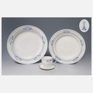 Meissen, 4 Jugendstil-Serviceteile