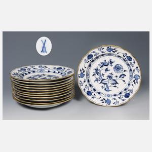 Meissen, 12er Satz Essteller
