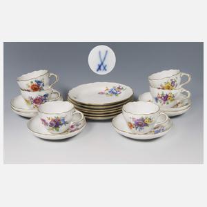 Meissen, 6 Kaffee-Gedecke
