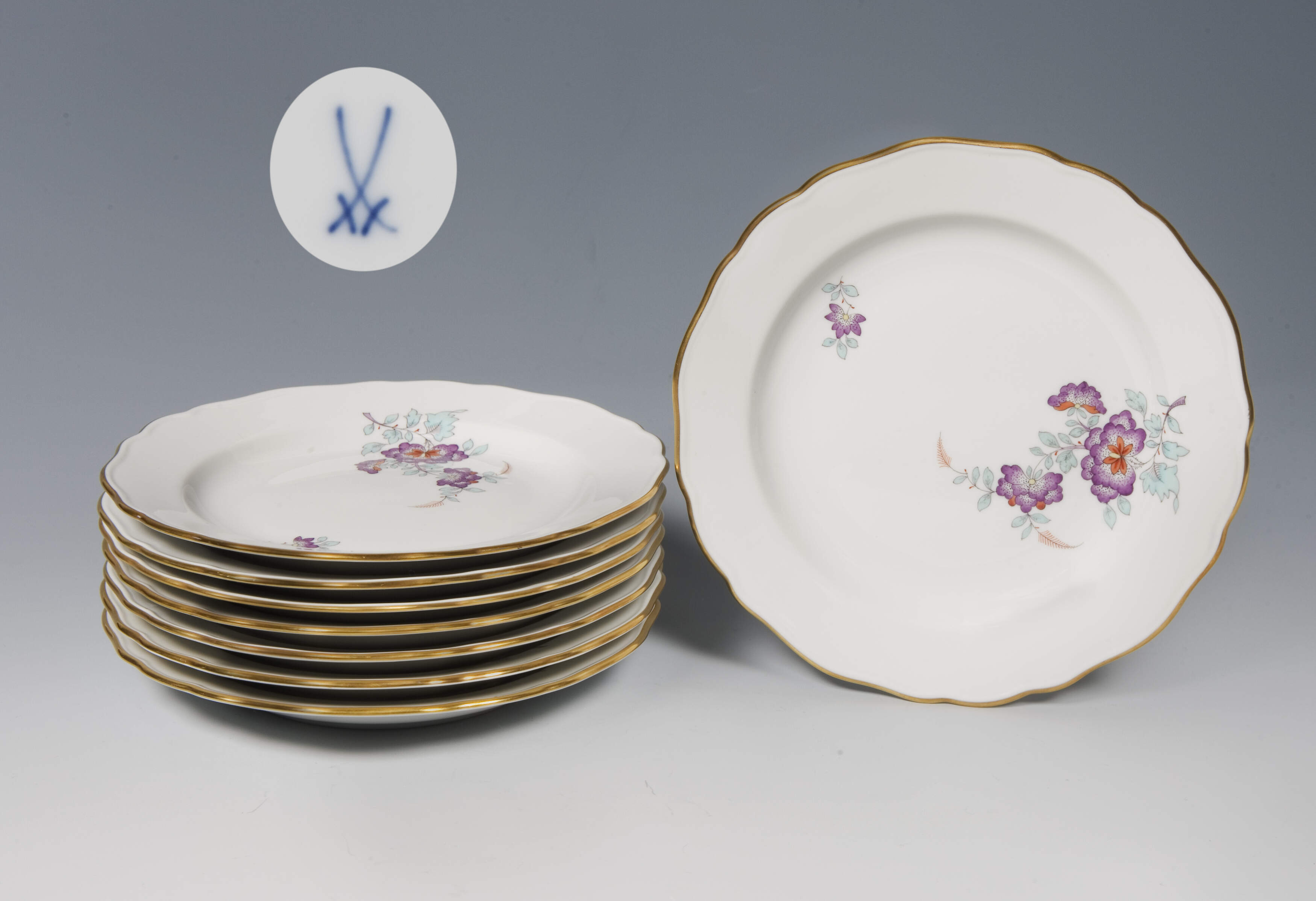 Meissen, 8 Dessertteller