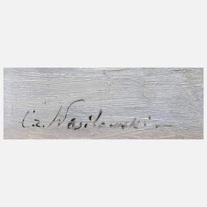 Wasilewski, Czeslaw "Pferdeschlitten in Landschaft"