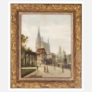Kaufmann, Karl "Pendants Stadtansichten mit Dom"