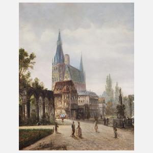 Kaufmann, Karl "Pendants Stadtansichten mit Dom"
