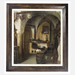Interieurmaler 19. Jahrhundert, "Bauernstube"