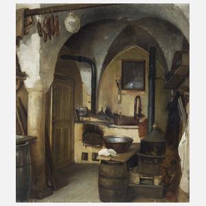 Interieurmaler 19. Jahrhundert, "Bauernstube"