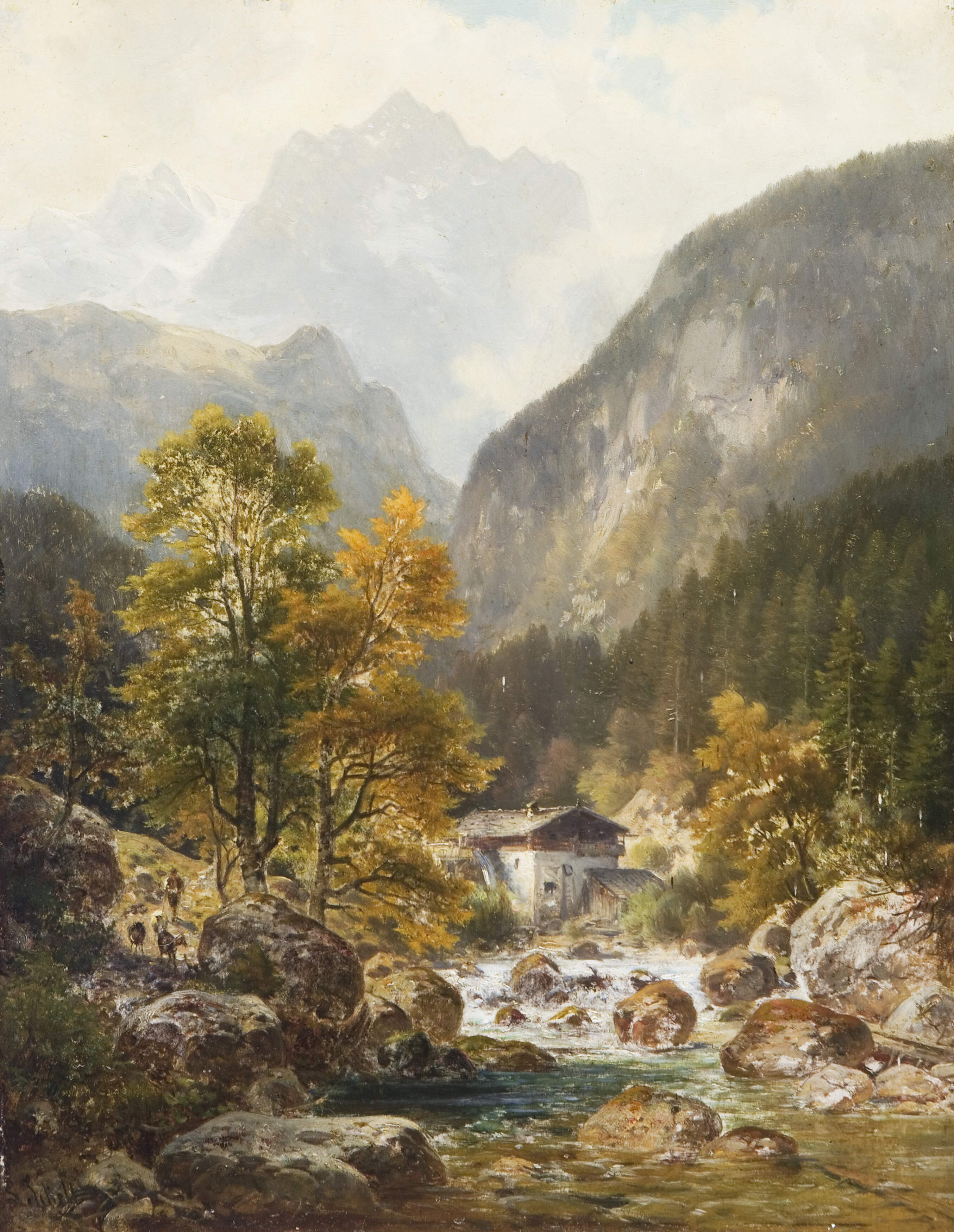 Sckell, Ludwig "Wassermühle am Gebirgsbach"