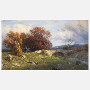 Splitgerber, August "Bogenbrücke in romantischer Landschaft"