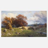 Splitgerber, August "Bogenbrücke in romantischer Landschaft"111