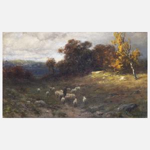 Splitgerber, August "Schafherde in romantischer Landschaft"