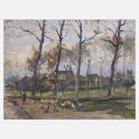 Hager, Marie "Dorfstraße mit Federvieh"111