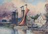 Staschus, Daniel "Fischerboote in Nidden"