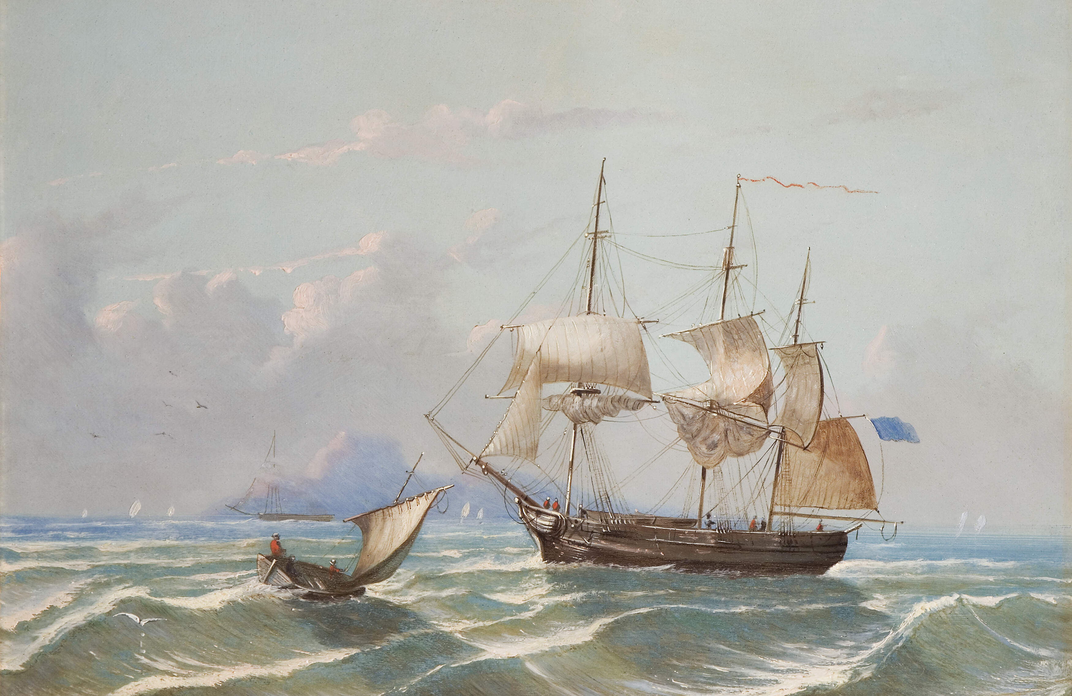 Marinemaler 20. Jahrhundert "Segelschiff auf See"