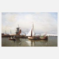 Huth, Julius "Boote im niederländischen Hafen Harlingen"111
