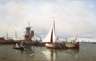 Huth, Julius "Boote im niederländischen Hafen Harlingen"