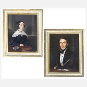 Bildnismaler um 1840 "Pendants Bremer Porträts"