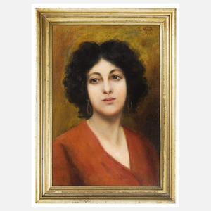 Bildnismaler um 1900, "Porträt einer jungen Dame"