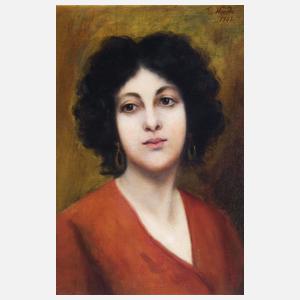 Bildnismaler um 1900, "Porträt einer jungen Dame"