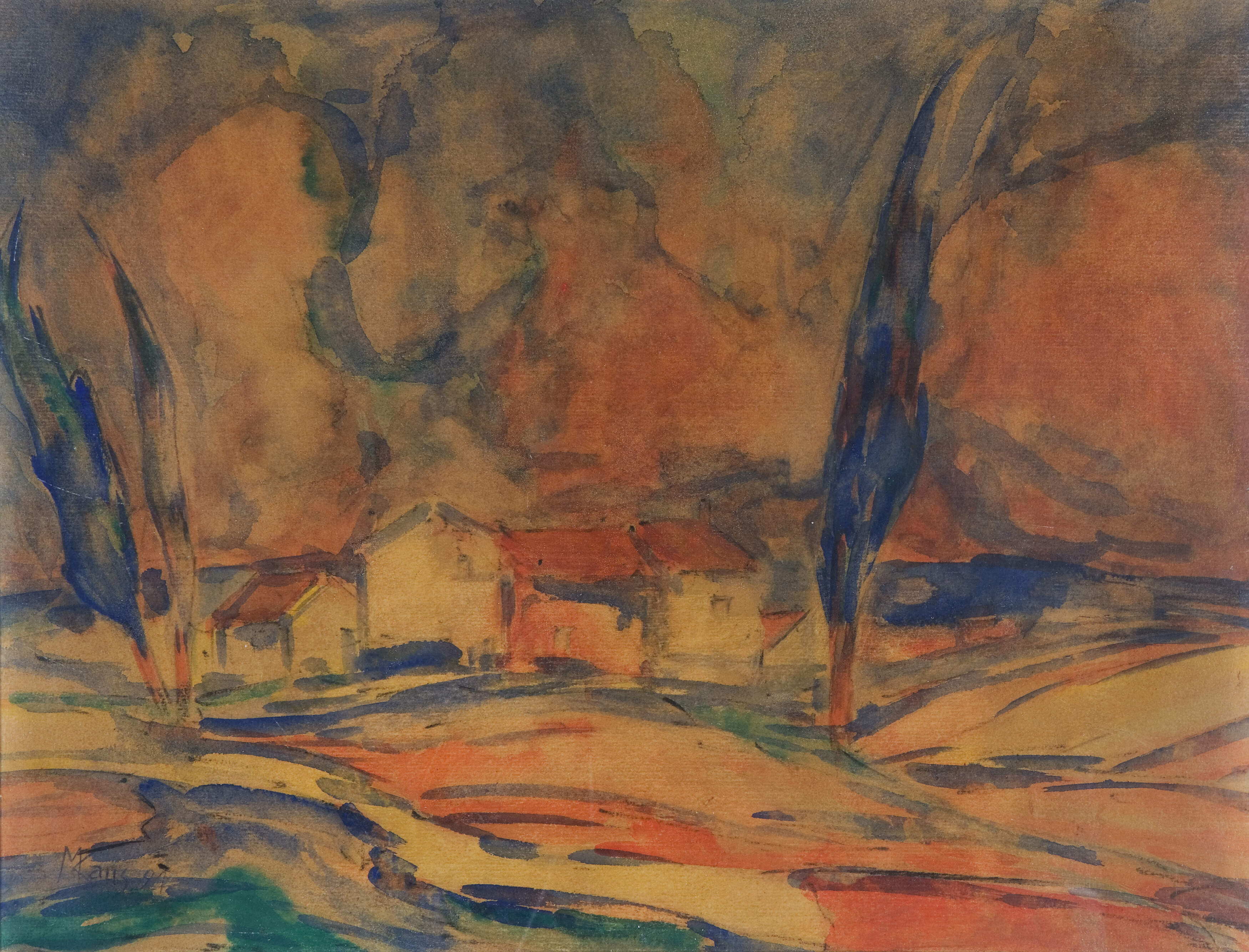 Kaus, Max "Landschaft im Abendrot"