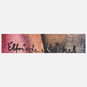 Mäckel, Elfriede "Weiblicher Halbakt mit Obstschale"