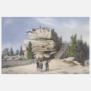 2 Chromolithographien "Das Riesengebirge"