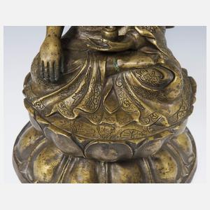 3er Satz Bronze-Buddhas, vermutlich Nepal 19. Jahrhundert