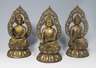 3er Satz Bronze-Buddhas, vermutlich Nepal 19. Jahrhundert