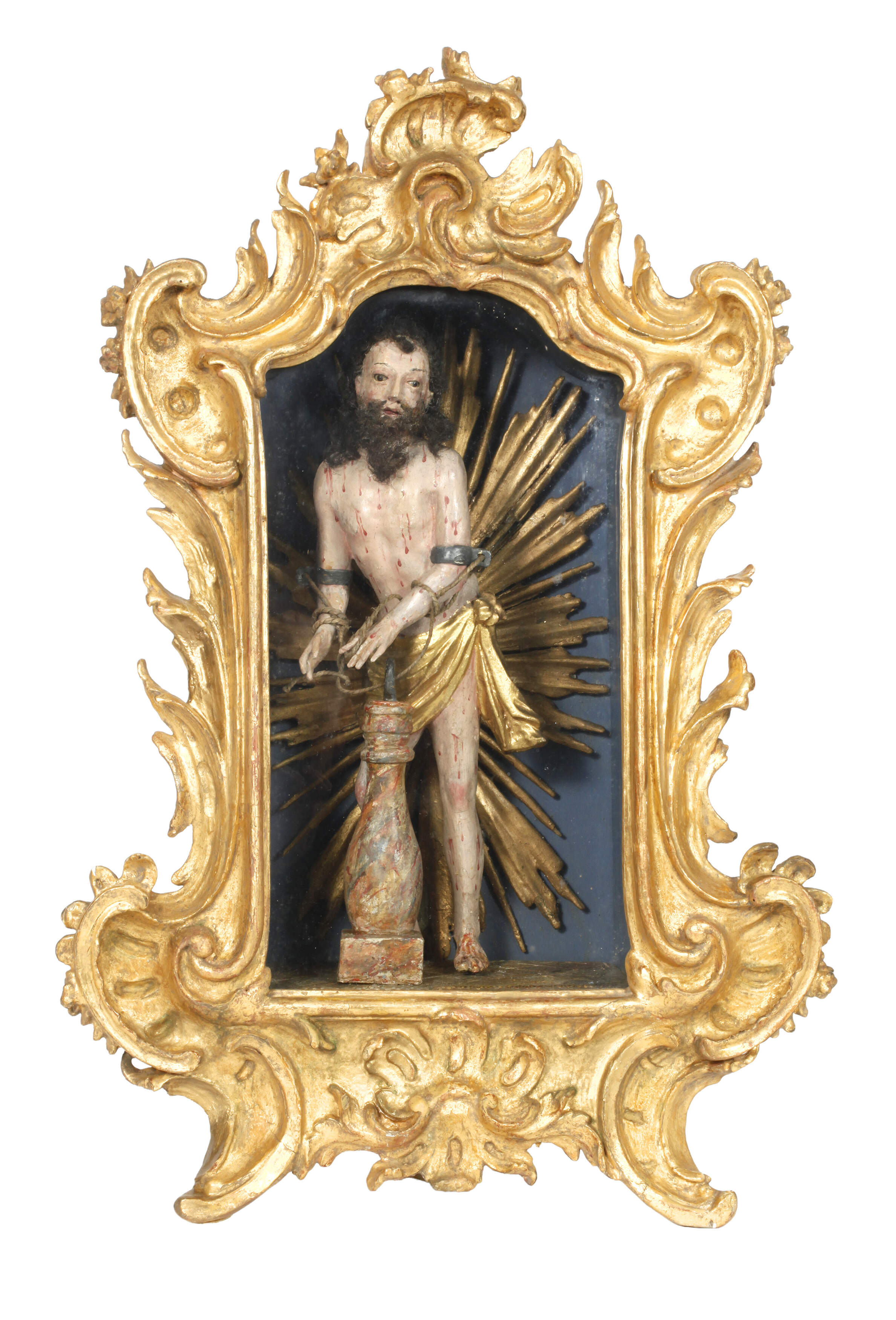 Tischvitrine mit Schmerzensmann