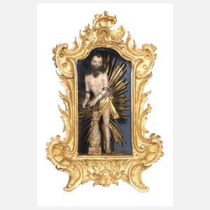 Tischvitrine mit Schmerzensmann