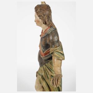 Heiligenfigur mit Flammenschwert