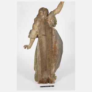 Heiligenfigur mit Flammenschwert