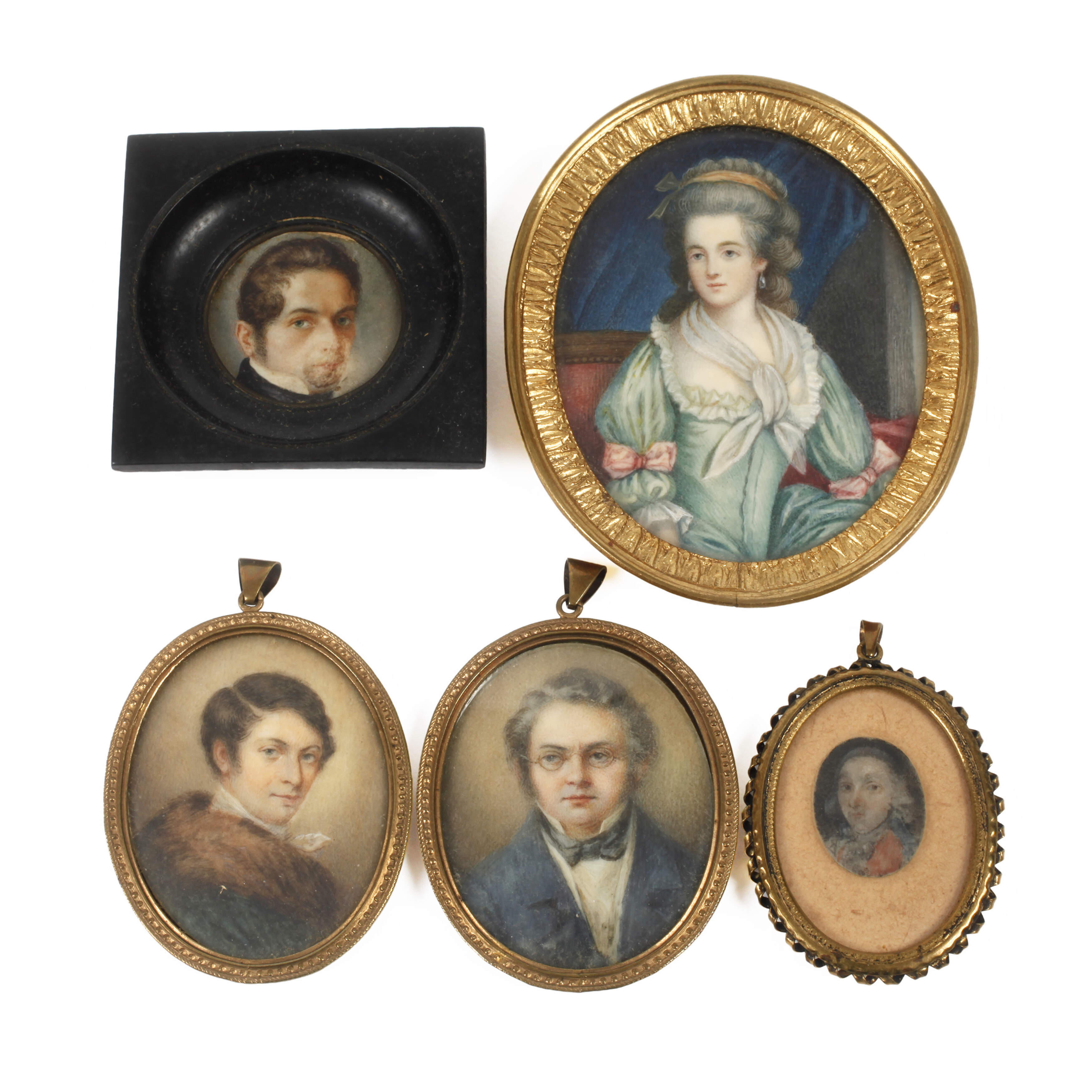 Konvolut Miniaturportraits