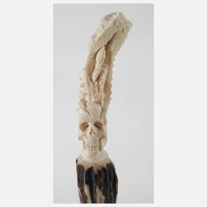 Spazierstock Memento mori