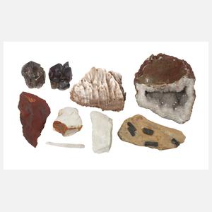 Sammlung dekorative Mineralienstufen