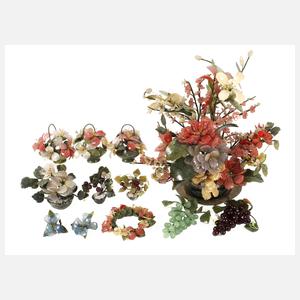 Konvolut florale Steinschnitzereien