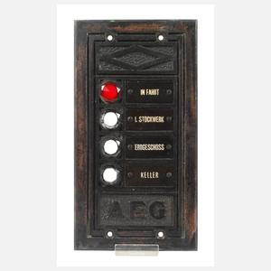 AEG-Aufzugschalttafel