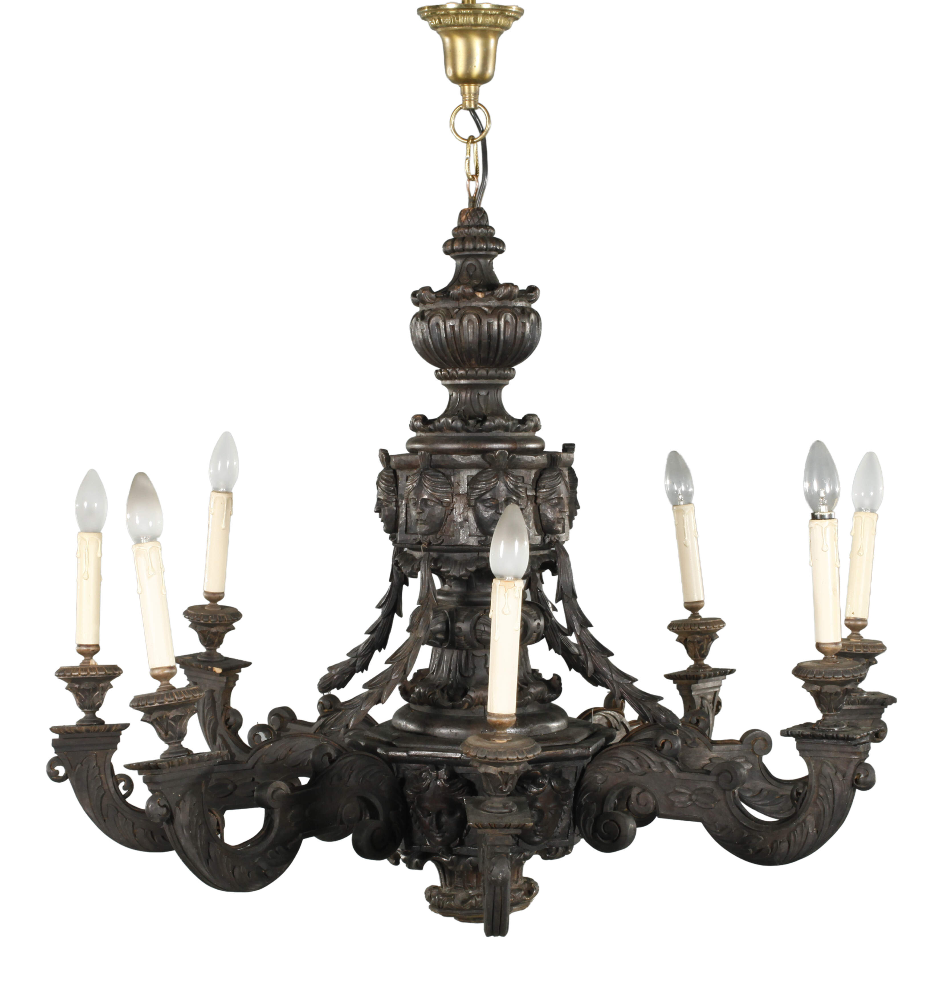 Geschnitzte Deckenlampe