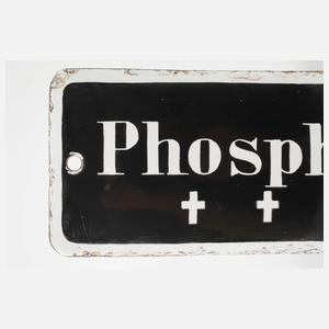 Warnschild Phosphor