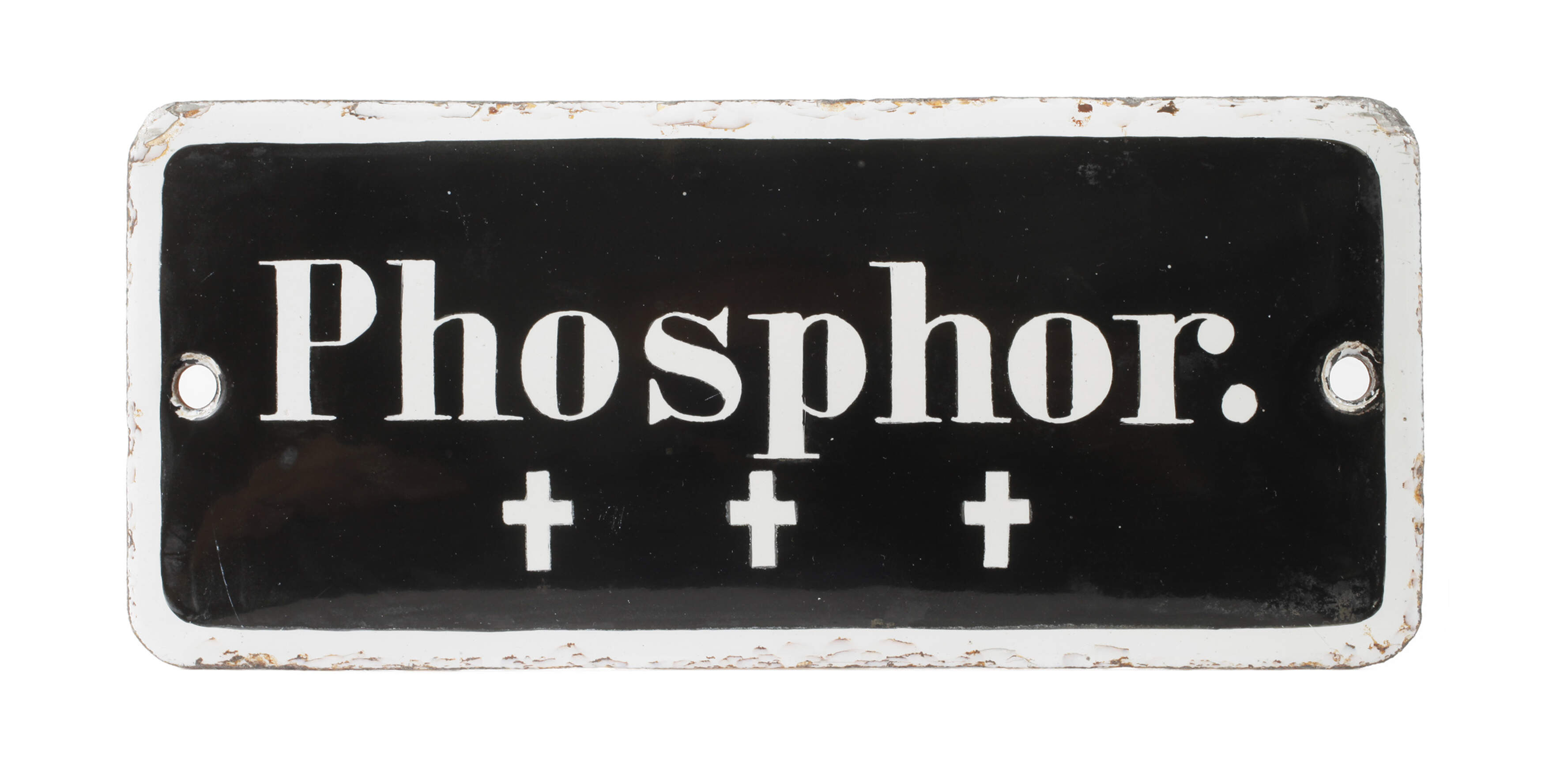 Warnschild Phosphor