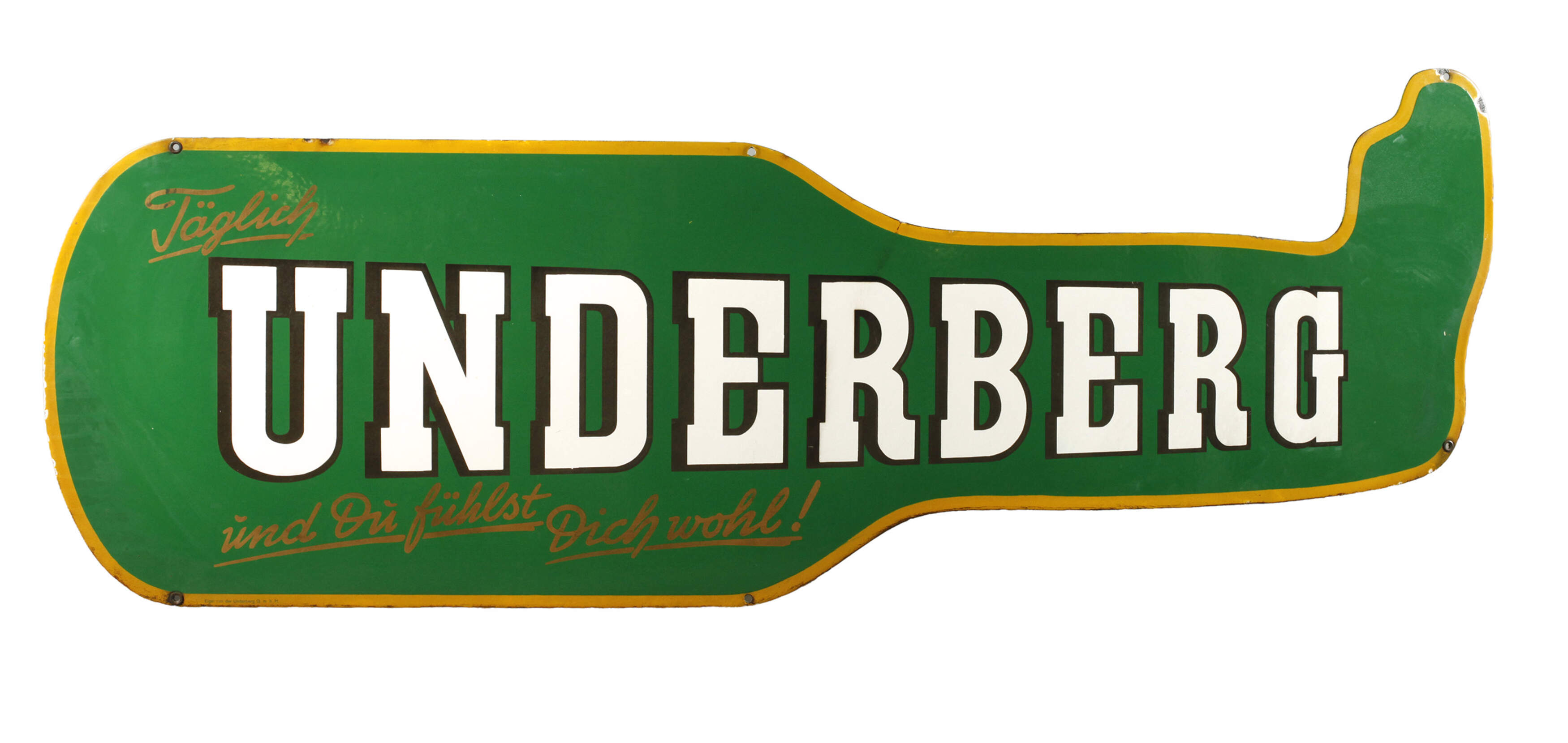 Emailleschild Underberg