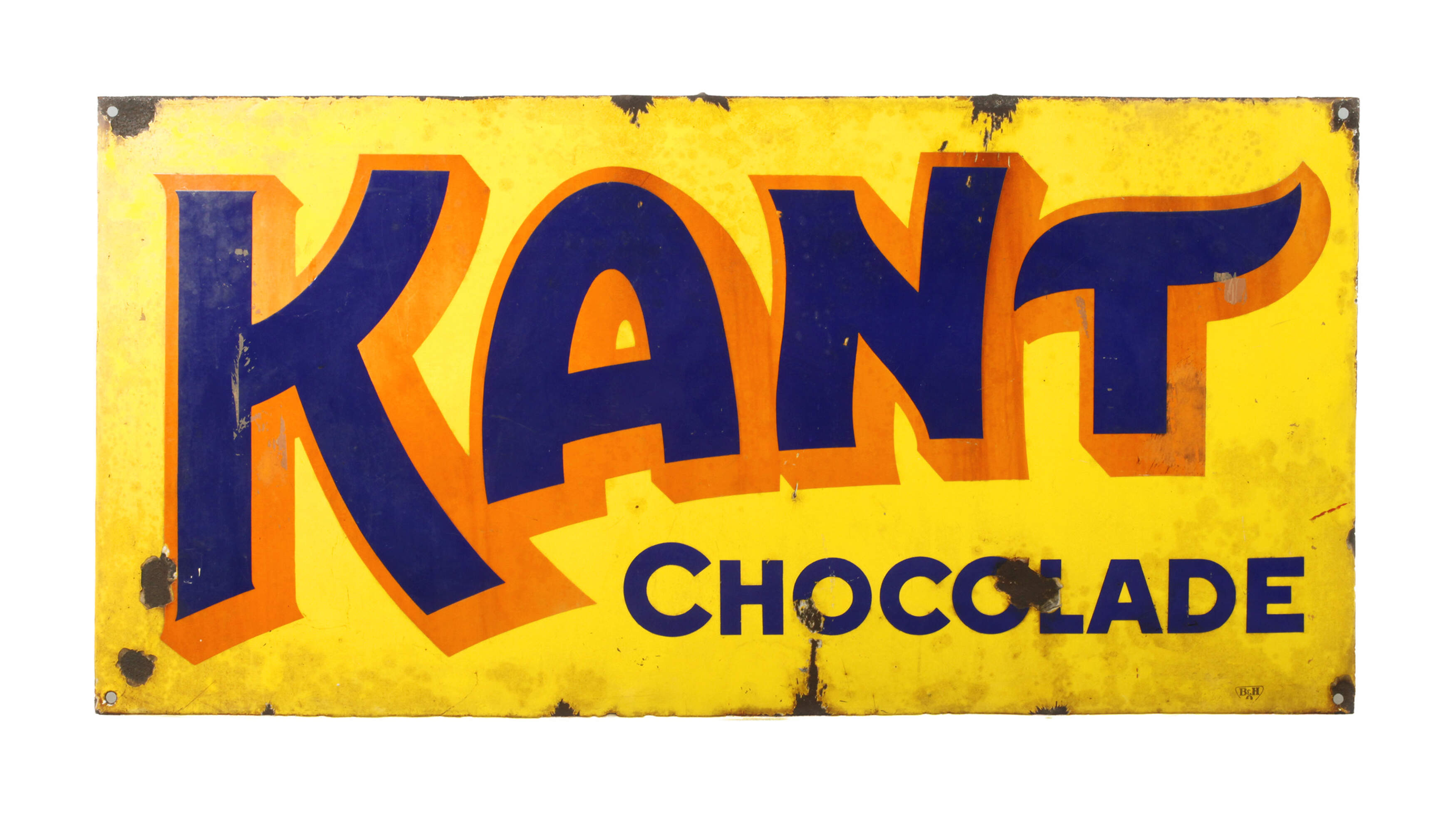 Emailleschild Kant Schokolade