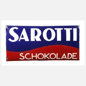 Emailleschild Sarotti Schokolade
