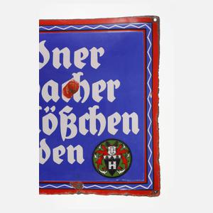 Emailleschild Dresdner Waldschlösschen-Brauerei