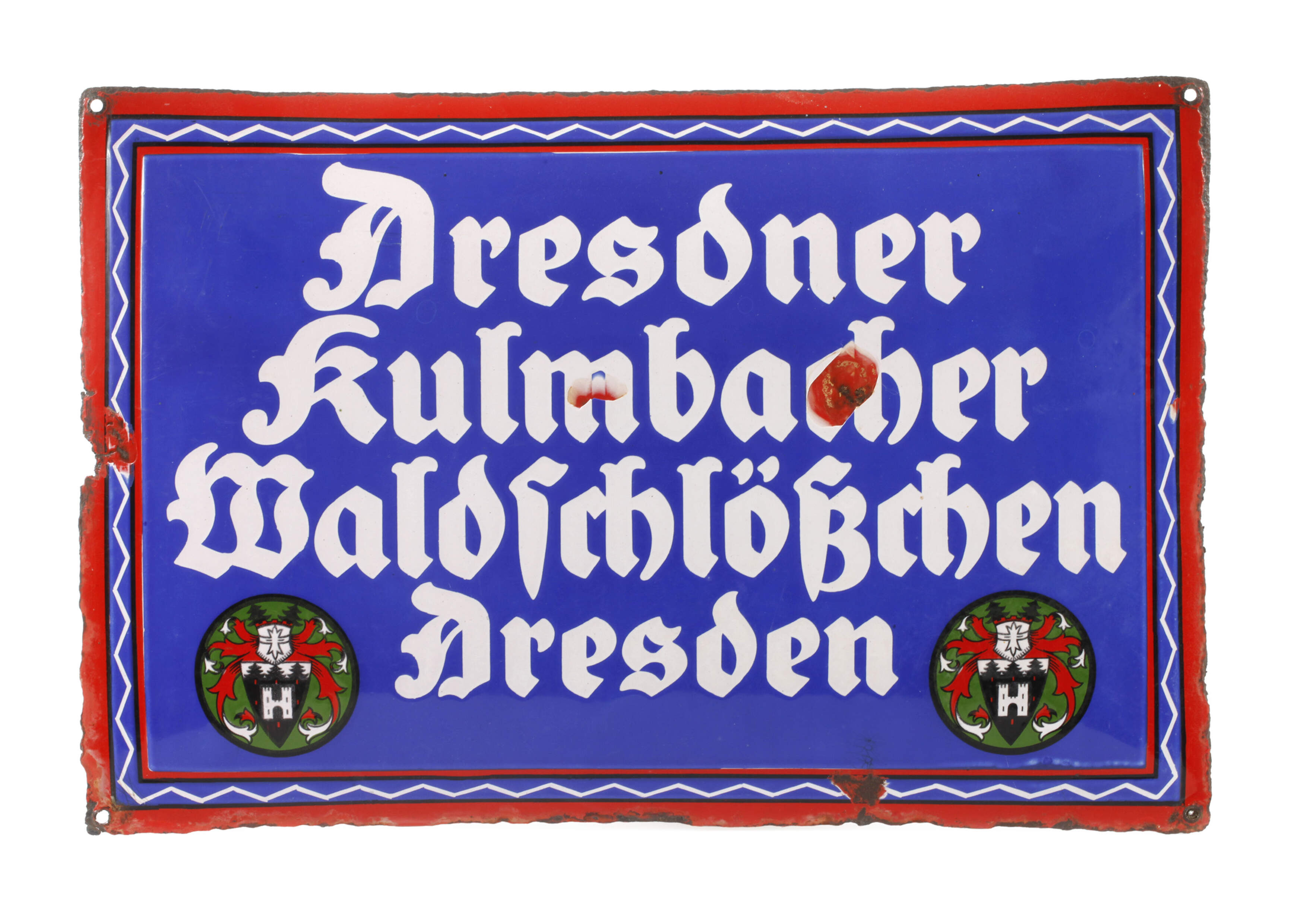 Emailleschild Dresdner Waldschlösschen-Brauerei