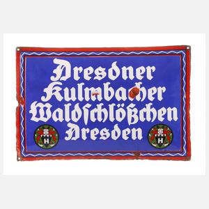 Emailleschild Dresdner Waldschlösschen-Brauerei