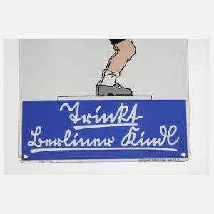 Emailleschild Berliner Kindl