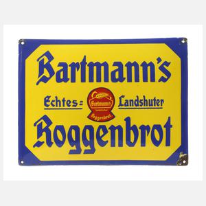 Emailleschild Bartmann