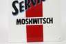 Emailleschild Moskwitsch
