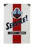 Emailleschild Moskwitsch