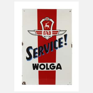 Emailleschild Wolga