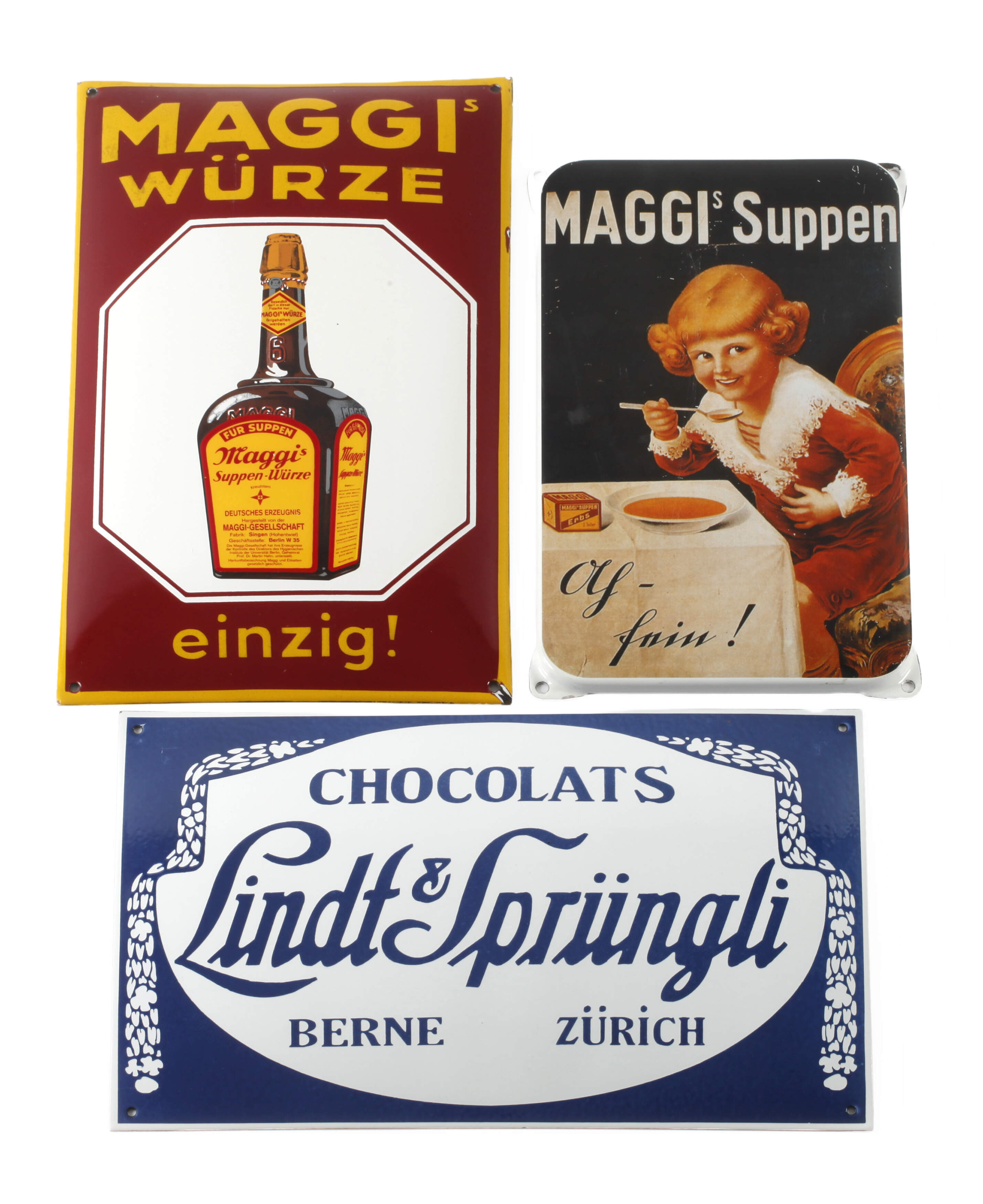 Konvolut Emailleschilder